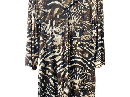 Animal Print Dress Casual Short Chicos, Size S Cheap