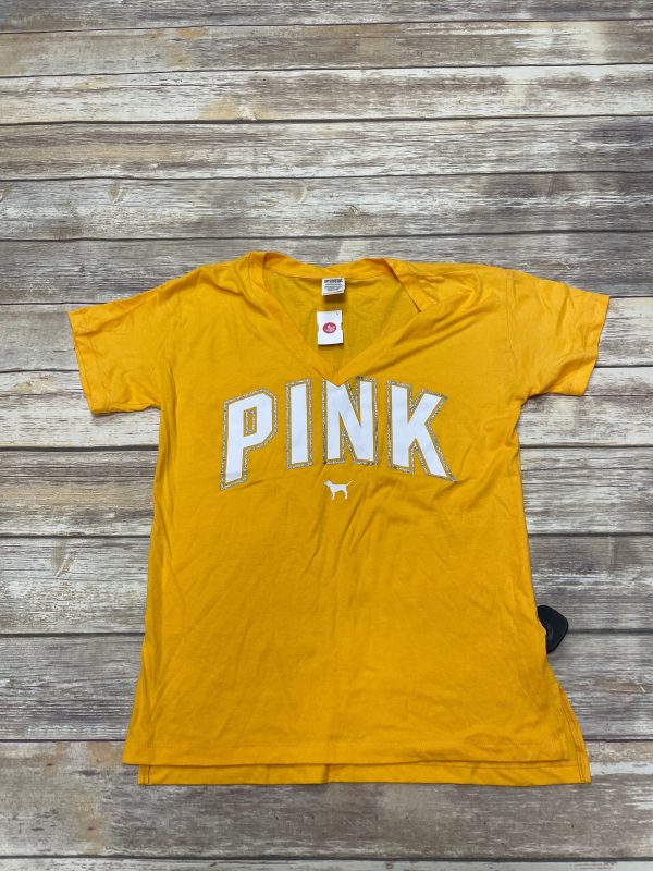 Yellow Top Short Sleeve Pink, Size Xs Online