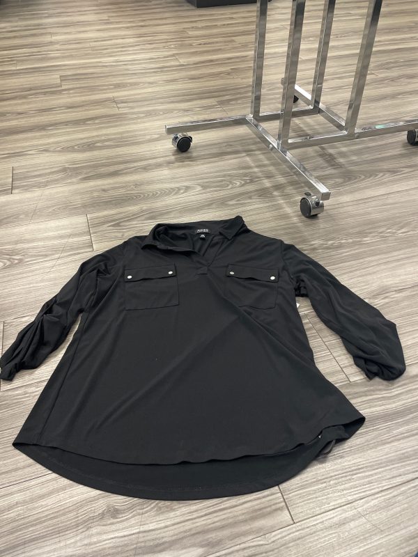 Black Blouse Long Sleeve Jones And Co, Size Xl Cheap