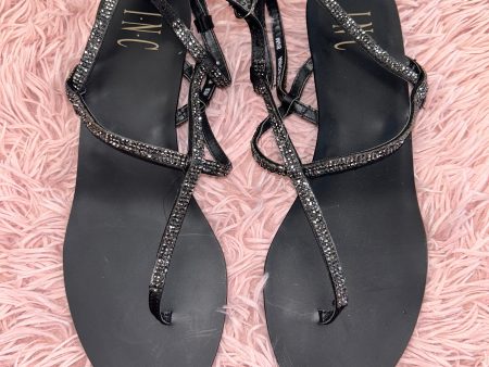 Black Sandals Heels Wedge Inc, Size 8.5 Online now