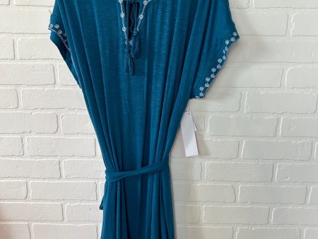 Blue Dress Casual Midi Lane Bryant, Size Xl on Sale