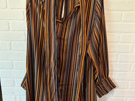 Black & Brown Dress Casual Midi City Chic, Size 3x Sale