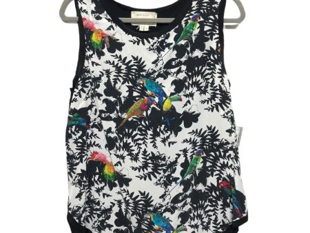 Black & White Blouse Sleeveless Nicole Miller, Size M Hot on Sale