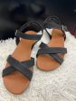 Black Sandals Flats Xappeal, Size 9 Hot on Sale