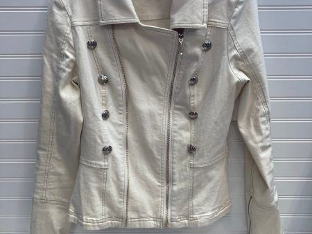 Beige Jacket Moto White House Black Market, Size 6 Online now