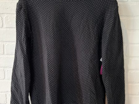 Black & White Sweatshirt Crewneck Lands End, Size L Sale