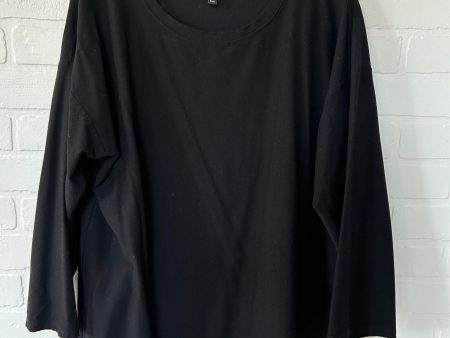 Black Top Long Sleeve Eileen Fisher, Size M Cheap