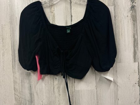 Black Top Short Sleeve Wild Fable, Size M Online Sale