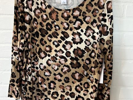 Animal Print Top 3 4 Sleeve Ruby Rd, Size L Online Hot Sale