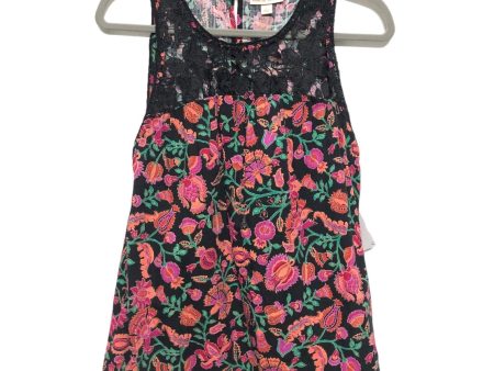 Black & Orange Top Sleeveless Knox Rose, Size L Online