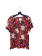 Floral Print Top Short Sleeve Maeve, Size Xl Online Sale