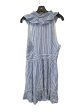 Blue & White Dress Casual Midi Listicle, Size L Fashion