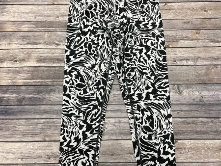 Black & White Athletic Leggings Aerie, Size L Online