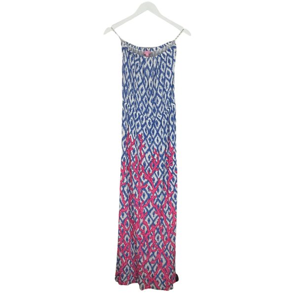 Blue & Pink Dress Designer Lilly Pulitzer, Size S Hot on Sale