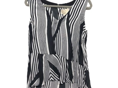 Black & White Blouse Sleeveless Nicole Miller, Size S Cheap