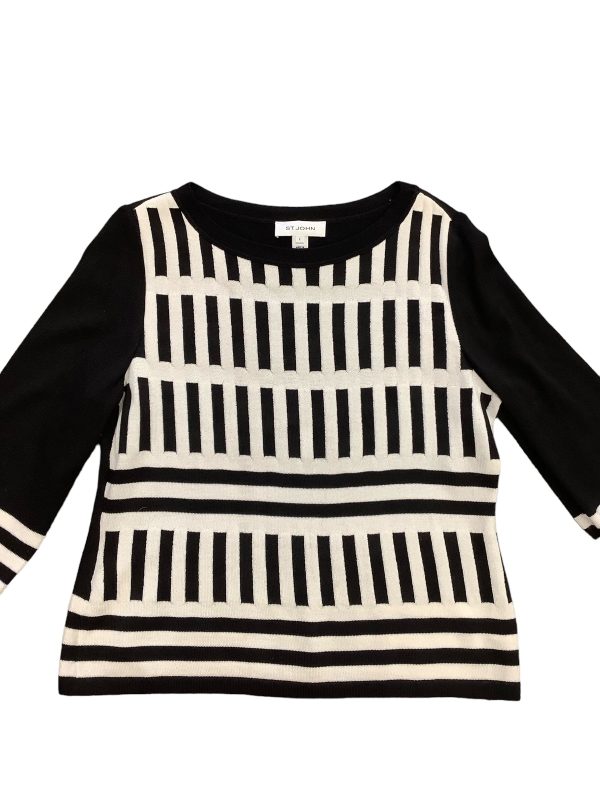 Black & White Sweater St John Knits, Size L Cheap