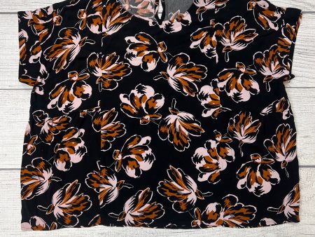 Black Floral Top Short Sleeve Madewell, Size S For Discount