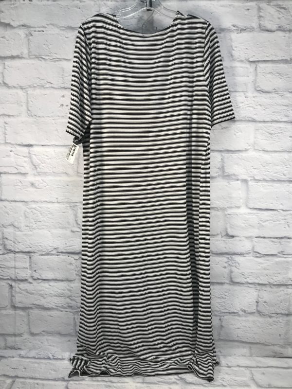 Black & White Dress Casual Midi Chicos, Size Xl Online now