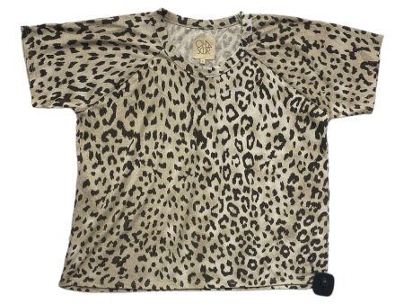 Animal Print Top Short Sleeve Chaser, Size S For Discount