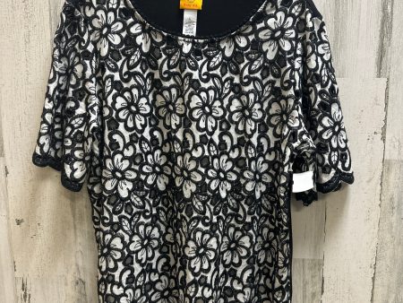 Black Top Short Sleeve Ruby Rd, Size L Hot on Sale