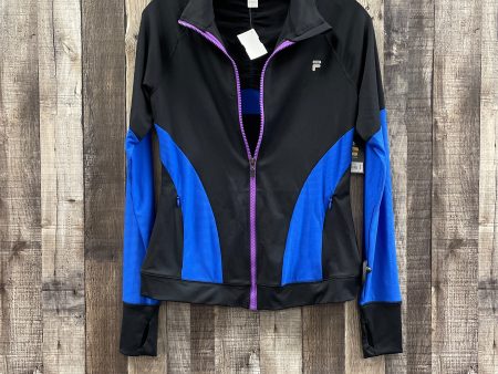 Black & Blue Athletic Jacket Fila, Size Xs Supply