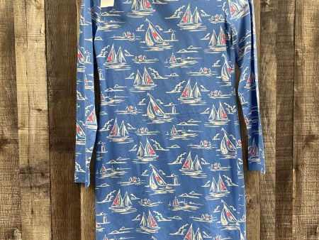 Blue Dress Casual Midi Vineyard Vines, Size Xxs Hot on Sale