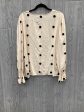 Beige Blouse Long Sleeve Clothes Mentor, Size M Fashion