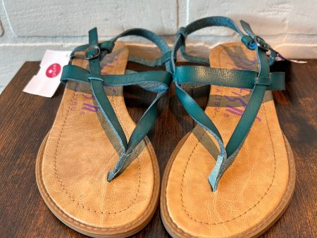 Green Sandals Flip Flops Blowfish, Size 7.5 Fashion