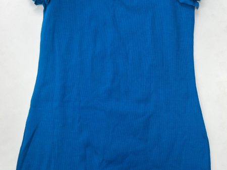 Blue Dress Casual Midi Express, Size M Hot on Sale