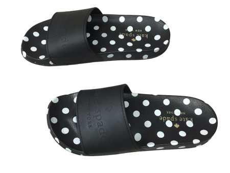 Black & White Sandals Flats Kate Spade, Size 5 on Sale