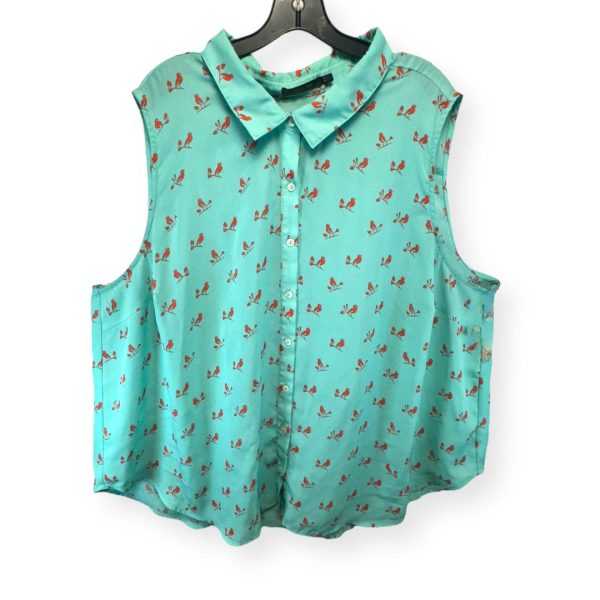 Aqua Top Sleeveless Doe & Rae, Size 4x Fashion