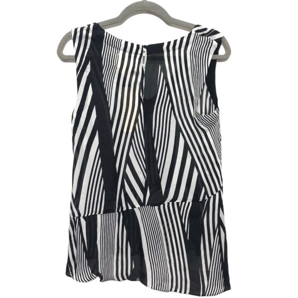 Black & White Blouse Sleeveless Nicole Miller, Size S Cheap