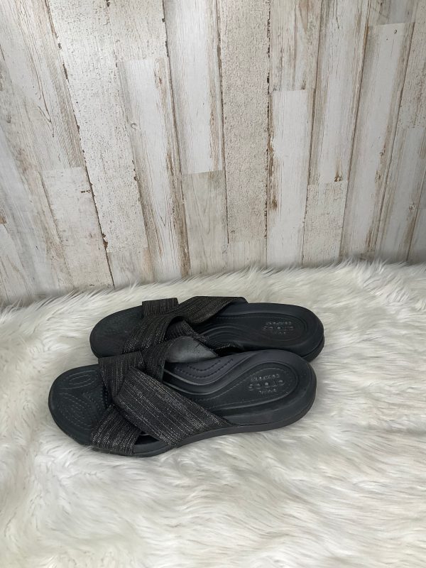 Black Sandals Heels Platform Crocs, Size 9 on Sale